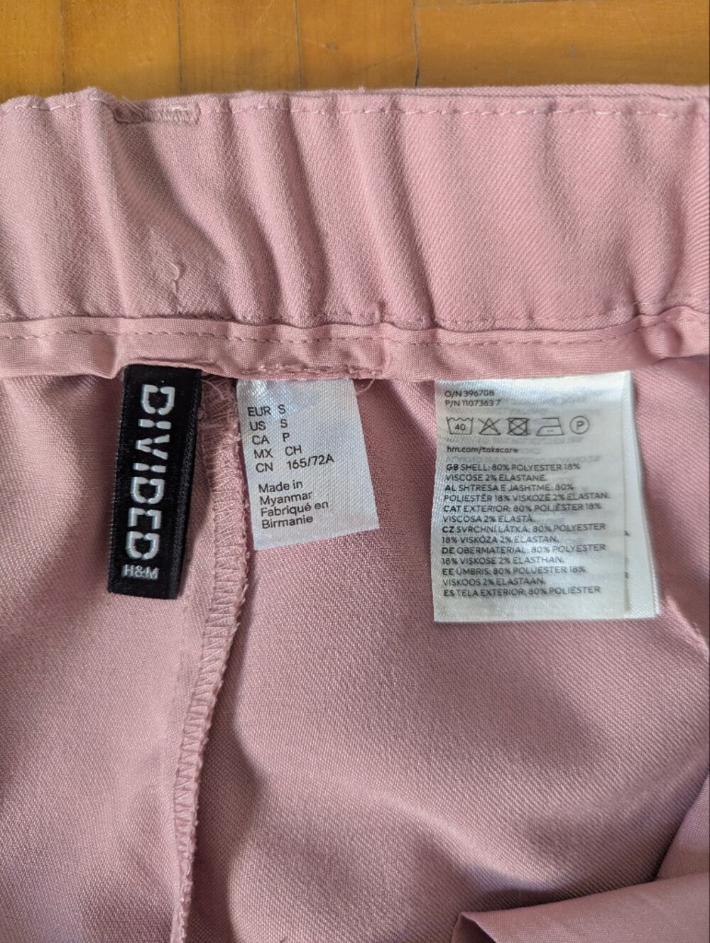 H&M Women's Wide-Leg Pants in Light Pink - Picture 3 of 3